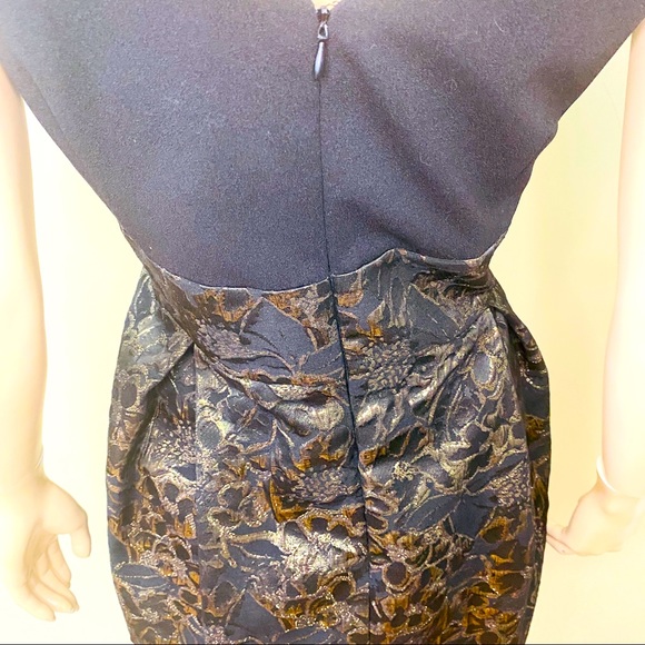 Size 20 | Black and Gold Jeweled Cocktail Dress - Picture 9 of 12